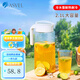 ASVEL阿司倍鷺ASVEL涼水壺耐熱冷水壺日本加厚水杯果汁壺泡茶壺家居館 8041白色 2100ml （送杯刷)