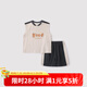 巴厘小豬男童運(yùn)動(dòng)服夏季無(wú)袖薄款寶寶莫代爾棉嬰幼兒分體衣服夏裝兒童套裝 藕灰 110 cm