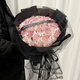 LZJV花束碎冰藍(lán)玫瑰香皂永生花束情人節(jié)情人節(jié)禮物送男女成品生日媽媽 【綻放美麗】33朵拉文紅+賀卡串