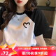 迪士尼（Disney）品牌女大童短袖T恤少女12-15歲夏季新款高初中學(xué)生女孩衣服體恤16 T3-黑色-2675黑右上 165 S 適合80-100斤