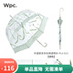 Wpc.雨傘手動(dòng)女生華道家花漾聯(lián)名高顏值透明印花日本高顏值可愛(ài)雨具 長(cháng)柄透明傘-綠色 PLV-013