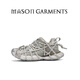 MASON GARMENTS牢籠 老爹鞋男鞋夏季潮牌綁帶設計厚底百搭情侶款運動休閑鞋子男 香檳金 42