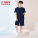 紅豆居家男士睡衣抑菌短袖女士家居服套裝夏季新品 馬賽藍 XL 175/96A