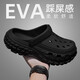 鉑吶苓洞洞鞋男2025新款厚底增高EVA防臭外穿沙灘踩屎感包頭開車涼拖鞋 超軟EVA洞洞鞋【黑色】 42 -43