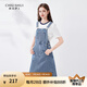 秋水伊人學(xué)院風(fēng)減齡牛仔背帶裙2024年夏季新款女休閑百搭顯瘦裙子 牛仔藍(lán) M