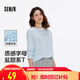 森馬（Semir）長袖T恤女字母印花oversize個(gè)性2025夏季上衣鹽甜系109325101001