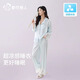 都市麗人【涼感型】睡衣女夏季冰絲薄款蕾絲長(cháng)袖開(kāi)衫高級感家居服套裝 優(yōu)雅藍 【禮盒裝】 M 【建議80-100斤】