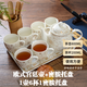 藍天宏（LTOHO） 家用陶瓷茶具茶壺茶杯套裝客廳簡約喝茶喝水陶瓷杯泡茶壺 小號歐式套裝茶壺800ml+6杯帶盤