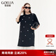 歌莉婭miu系連衣裙夏裝新品運(yùn)動(dòng)風(fēng)設(shè)計(jì)感假兩件針織通勤小黑裙1E3J4H280 00B黑色 M