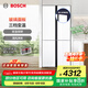 博世（BOSCH）冰箱497升大容量四開門十字對開門家用電冰箱 一級能效 超薄嵌入 玻璃面板 變溫保鮮 支持國家補貼 小白鯨（K1C82EA20C）