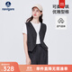 Navigare意大利小帆船V領(lǐng)馬甲女春秋季無(wú)袖開(kāi)衫百搭休閑通勤百搭背心外套 暗巖灰 XL