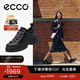 愛(ài)步（ECCO）休閑鞋女 輕盈舒適百搭厚底增高單鞋牛皮女鞋 蹤跡220713 黑色22071351052 37