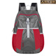 GUIG日本進(jìn)口品質(zhì)輕便可折疊雙肩包男女皮膚登山包戶(hù)外徒步運行包便攜 灰紅色小號