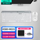羅技（Logitech）K580無(wú)線(xiàn)套裝K580無(wú)線(xiàn)薄膜鍵盤(pán)帶手機支架可跨屏+M221無(wú)線(xiàn)鼠標靜音鼠標USB接口 輕音按鍵 商務(wù)辦公 【K580+M221】輕音套裝-芍藥白