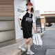 愛 西娜女童夏裝套裝2025新款女大童polo領(lǐng)短袖t恤兒童夏季感兩件套 黑色 150 cm