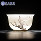 蘇氏陶瓷（SUSHI CERAMICS）超薄胎羊脂玉瓷 鎏銀梅花主人杯品茗杯個人功夫茶杯伴手禮