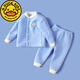 G.DUCKKIDS嬰兒衣服寶寶保暖內(nèi)衣新生兒夾棉秋衣秋褲外穿加厚兒童秋冬季套裝 藍(lán)色小熊(夾棉) 100 cm適合80-90cm年齡2-3歲
