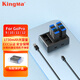 勁碼（KingMa）GoPro hero 9 10 11 12運動(dòng)相機電池充電器gopro配件黑狗 2個(gè)電池+燈顯三充充電器【3C認證】