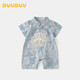 DUUDUU嬰兒衣服夏季連體衣寶寶周歲漢服短袖哈衣新生兒滿月國風(fēng)爬服