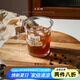川島屋（KAWASIMAYA）透明玻璃咖啡杯水杯家用牛奶果汁拿鐵冰美式杯子藍(lán)色法文杯350ml