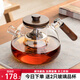 憶壺茶（YIHUTEA）茶壺玻璃煮茶壺加厚泡茶壺家用水壺耐高溫帶過濾水壺煮茶器茶具 【特色壺嘴】圓沐壺1600ml