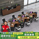 美軒戈家具辦公桌簡約現(xiàn)代創(chuàng)意職員辦公桌卡座員工桌隔斷工位辦公室屏風(fēng)辦公桌椅組合 5人位帶柜