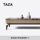 TAZA 茶幾 北美黑胡桃現(xiàn)代輕奢茶幾設(shè)計(jì)師2025新款創(chuàng)意 客廳置物柜  Top  Notch 天山暮雪天然石 1.6M
