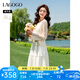 lagogo拉谷谷2025年新款波西米亞風兩件套連衣裙女OALL834WG6 米色 M