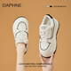 DAPHNE達芙妮厚底小白鞋女款2025新款系帶鞋子女款夏季時(shí)尚百搭板鞋女