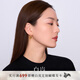 白嵐海棠水晶耳釘925銀女耳環(huán)耳飾新輕奢氣質(zhì)時(shí)尚設計生日禮物送老婆 海棠水晶耳釘