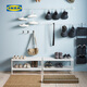 宜家（IKEA）MACKAPAR馬凱帕鞋架簡(jiǎn)易門(mén)口收納神器省空間鞋柜出租屋用 白色 其他