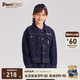 PawinPaw卡通小熊童裝春夏男童學(xué)院風(fēng)帥氣字母牛仔外套 深牛仔色/57 160 cm