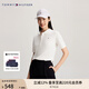 TOMMY HILFIGER【經(jīng)典1985】夏季女裝休閑通勤五粒扣純色短袖T恤POLO42483 白色YBL L