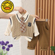 G.DUCKKIDS男寶寶秋裝1周歲禮服六12一8八7九9十個(gè)月春秋嬰兒衣服小西裝套裝 卡其色 收藏加購優(yōu)先發(fā)貨 90 cm 適合68-78厘米