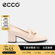 愛步（ECCO）樂福鞋女 簡約百搭優(yōu)雅淺口粗跟正裝單鞋高跟鞋女 型塑290953 石灰色29095301378 36 （尺碼偏大）