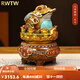 RWTW八方來財銅金蟾擺件客廳辦公室前臺三足金蟬蟾蜍裝飾開業(yè)禮物 大號 八方來財  長21寬21高 29cm