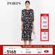 PORTS寶姿商場(chǎng)同款2022早秋新款女裝“似錦繁花”印花靈動(dòng)連衣裙 丈青印花 S (4)