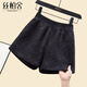 絲柏舍寬松款休閑褲2025秋裝新款女裝高腰時(shí)尚亮片闊腿短褲