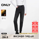 ONLY春夏加絨高腰顯瘦直筒褲九分褲牛仔褲女|124449007 J09 深牛仔灰色 S (160) 64A