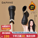 達芙妮（DAPHNE）切爾西靴子女2024秋冬新款時尚韓版優(yōu)雅套筒短靴增高馬丁靴女靴 黑色 跟高5.0cm 35 標準尺碼