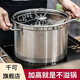 千可加厚湯鍋304不銹鋼鍋食品級家用雙耳煮鍋燉鍋蒸鍋電磁爐燃氣通用 湯鍋 18cm 歐式304不銹鋼 直型鍋身更大容量