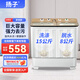 揚子洗衣機半自動(dòng)大容量家用雙桶雙缸洗衣機脫水雙筒商用賓館酒店大容量洗大件毛毯四件套商用 15公斤雙塑桶+耐用銅電機+抗菌耐磨內桶