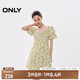 ONLY夏季時(shí)尚顯瘦泡泡袖收腰短裙連衣裙女|124207055 HB0 檸檬樹(shù)下粉底 S (160) 80A