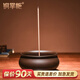 銅掌柜 香爐家用室內銅爐上香茶道香道盤(pán)香爐香薰爐 【精品】紫銅色三足錢(qián)兜爐