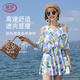 浪莎（LangSha）泳衣女夏季溫泉沙灘小清新遮肉顯瘦性感防走光韓式分體裙式泳裝