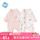 舒貝怡2件裝嬰兒衣服純棉夏季薄款連體衣新生兒滿月寶寶哈衣爬爬服粉80