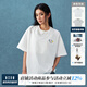 MEDM25SS基礎(chǔ)刺繡T恤男女同款美式嘻哈休閑打底衫春秋寬松上衣潮 白色 M