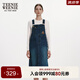 Teenie Weenie小熊春季復(fù)古時(shí)尚摩登牛仔裙背帶裙美拉德連衣裙女裝