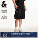 杰克·瓊斯（JACK&JONES） 潮酷高街時(shí)尚字母反光磨毛膠印寬松抽繩五分褲短褲男裝225215014