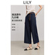 LILY2025夏新款女裝復(fù)古寬松百搭通勤顯瘦九分牛仔褲直筒褲休閑褲 419牛仔藍(lán) L